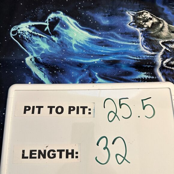 DOM Wolf Wolves Galaxy Space Graphic Shirt Men's Size 2XL NEW with Tags - Picture 4 of 6